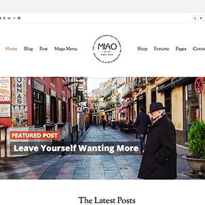 Miao - Fashion Magazine, News & Blog WordPress Theme