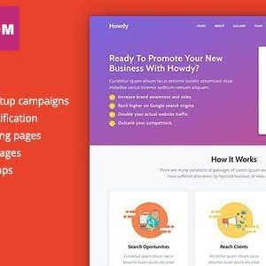 Howdy - Multipurpose High-Converting Landing Page WordPress Theme