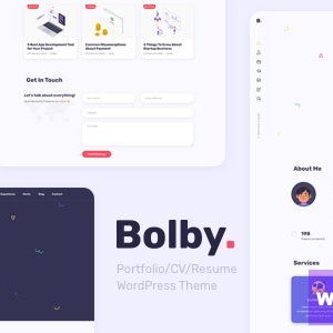 Bolby - Portfolio/CV/Resume WordPress Theme