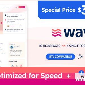 Wavy - Modern & Lightweight Blog for WordPress