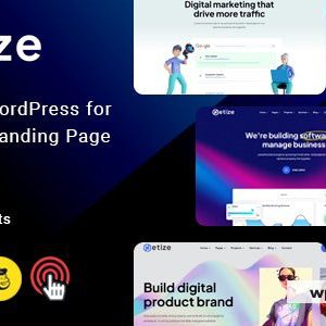 Metize - Landing Page WordPress Theme