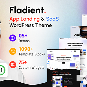Fladient - App Landing Page WordPress Theme