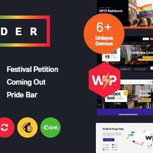 Prider - LGBT & Gay Rights Festival WordPress Theme + Bar