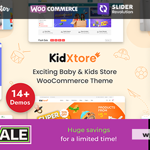 KidXtore - Kids Clothing and Toys Store Elementor WooCommerce WordPress Theme