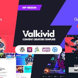 Valkivid - Content Creators WordPress Theme