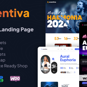 Eventiva - Music & Bands Events Landing Page WordPress Theme