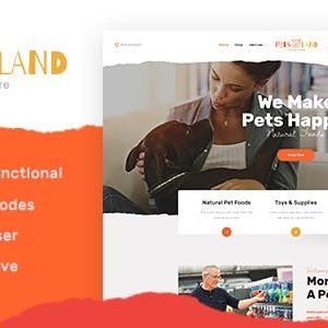 Pets Land - Domestic Animals Shop & Veterinary WordPress Theme