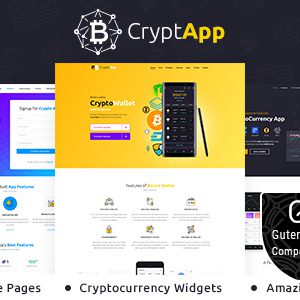 CryptApp Landing Page - Cryptocurrency Theme