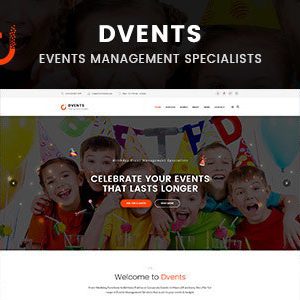 Dvents - Events Management Companies and Agencies WordPress Theme