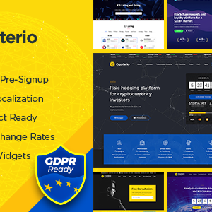 Crypterio - ICO and Cryptocurrency WordPress Theme