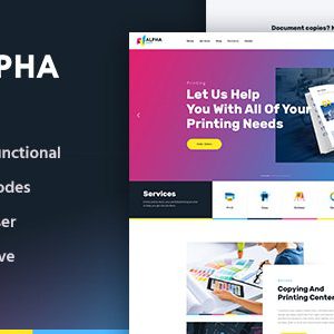 AlphaColor - Type Design & Printing Services WordPress Theme