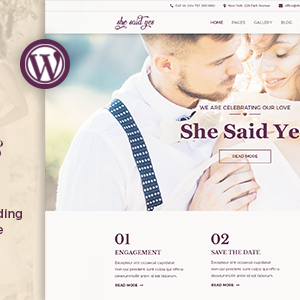 SheSaidYes - Engagement & Wedding WordPress Theme